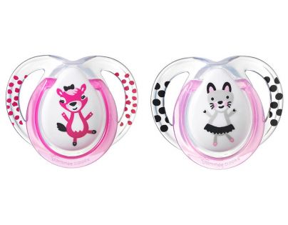 Tommee Tippee cumlík CTN silikón Fun 2ks ružová