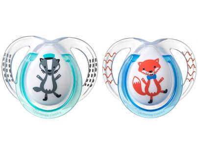 Tommee Tippee šidítko CTN silikon Fun 2ks liška a skunk