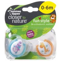 Tommee Tippee Šidítko CTN silikon Fun 2ks 0-6m - Žirafa a opička 2