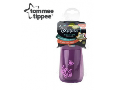 Tommee Tippee Termo téglik Explora sa zaklapávacím slamkou 300ml 18m + Ružová