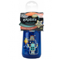 Tommee Tippee Termo téglik Explora trénovací 300ml 24m + modrá roboti 2