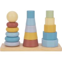 Tooky Toy Drevená skladacia veža Tvary - Poškodený obal