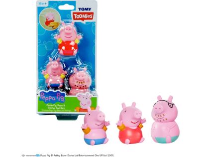Toomies Prasiatko Peppa Pig, otecko a Tom striekajúcej hračky do vody - Poškodený obal