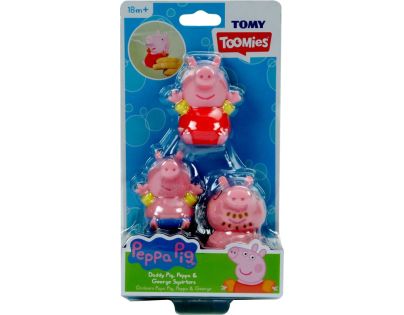 Toomies Prasiatko Peppa Pig, otecko a Tom striekajúcej hračky do vody - Poškodený obal