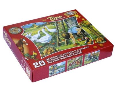 Topa kostky Domácí zvířátka v krabičce