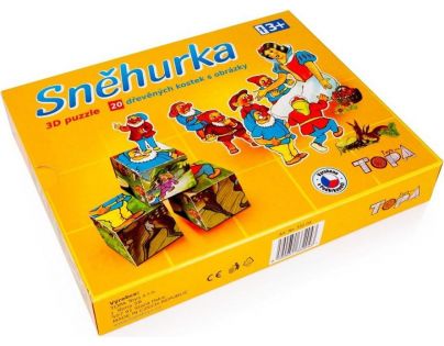 Topa Kostky kubus Sněhurka 20ks