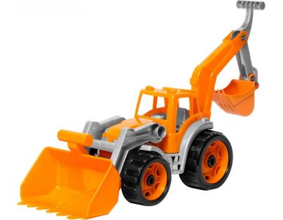 Traktor oranžový s 2 lyžicami