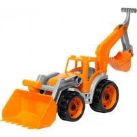 Traktor oranžový s 2 lyžicami