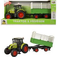 Traktor s vlečkou na zotrvačník, 40cm, zvuk, svetlo Traktor s vlečkou na zotrvačník, 40cm, zvuk, svetlo