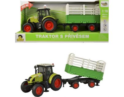 Traktor s vlečkou na zotrvačník, 40cm, zvuk, svetlo
