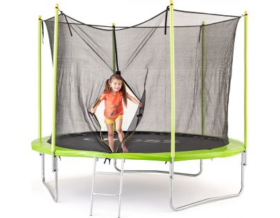 Cross Trampolína so sieťou zeleno čierna 306 x 306 x 250 cm - Poškodený obal