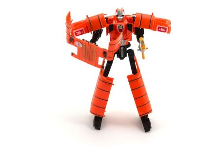 Transformer autobus a robot oranžový