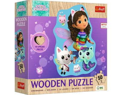 Trefl Drevené Puzzle 50 dielikov Gabinin kúzelný domček
