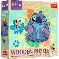 Trefl Drevené Puzzle 50 dielikov Lilo&Stitch