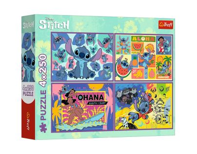Trefl Puzzle 4 x 250 dielikov Lilo a Stitch