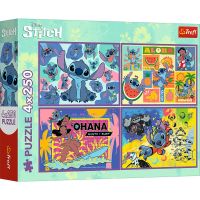 Trefl Puzzle 4 x 250 dielikov Lilo a Stitch