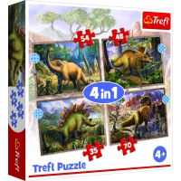 Trefl Puzzle 4v1 Dinosaure