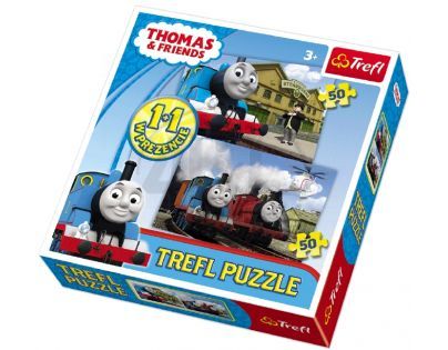 Trefl Puzzle Mašinka Tomáš 2 x 50 dílků