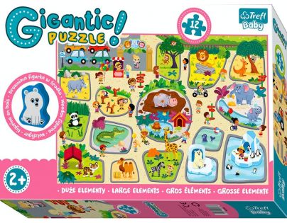 Trefl Puzzle zvieratká Gigantic ZOO 12 ks