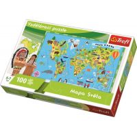 Trefl Vzdelávacie puzzle mapa sveta 100 dielikov 2