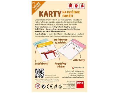 TRÉNING PAMÄTI: KARTY NA CVIČENIE PAMÄTI Náučná hra SK
