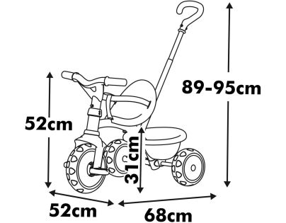 Trojkolka Be Move ružová