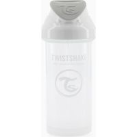 Twistshake Netečúci fľaša so slamkou 360 ml pastelovo biela 2