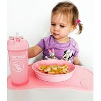 Twistshake Netečúci fľaša so slamkou 360 ml pastelovo ružová 4