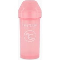 Twistshake Netečúci fľaša s náustkom 360 ml pastelovo ružová 2