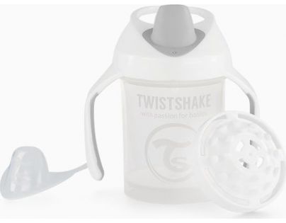 Twistshake Učiaci netečúci hrnček 230 ml biely