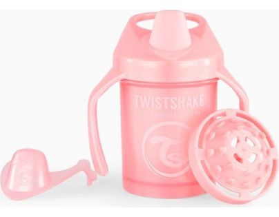 Twistshake Učiaci netečúci hrnček 230 ml pastelovo ružový