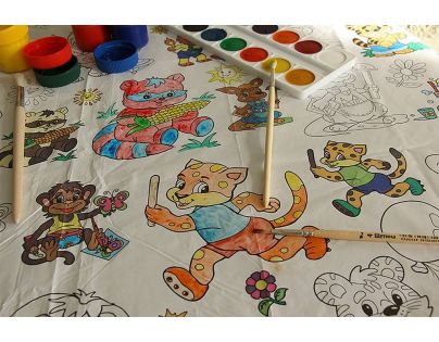 Pexi Obrúsky vyfarbovacie Zoo 12 ks