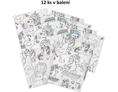 Pexi Obrúsky vyfarbovacie Zoo 12 ks