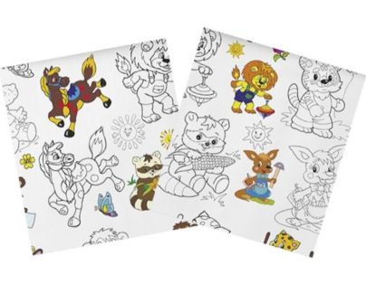 Pexi Obrúsky vyfarbovacie Zoo 12 ks