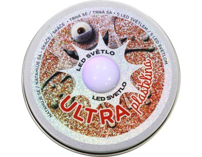 Ultra Plastelína 50g s led svetlom červená