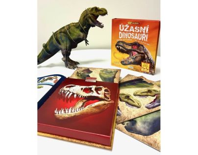 ÚŽASNÍ DINOSAURI - 3D MODEL - Zábavné encyklopédie, čítaj, uč sa a skladaj