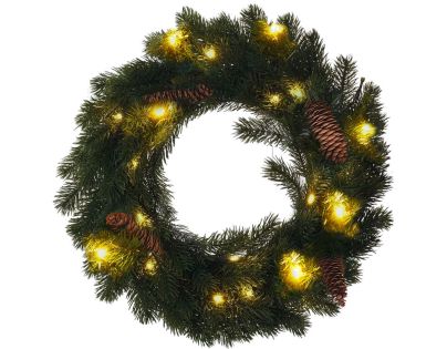 Solight Vianočný veniec priemeru 15 LED 40 cm - Poškodený obal