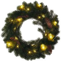 Solight Vianočný veniec priemeru 15 LED 40 cm - Poškodený obal