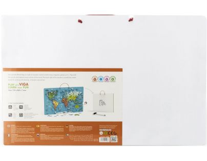 Viga Drevená mapa sveta s tabuľou
