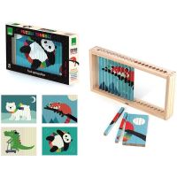 Vilac Drevená 4D skladačka Zvieratká