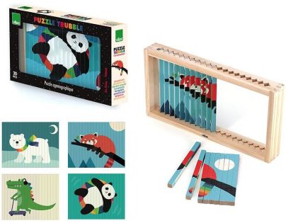 Vilac Drevená 4D skladačka Zvieratká