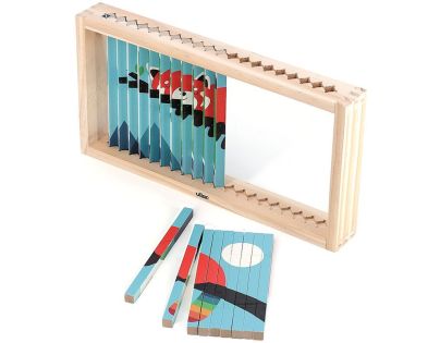 Vilac Drevená 4D skladačka Zvieratká