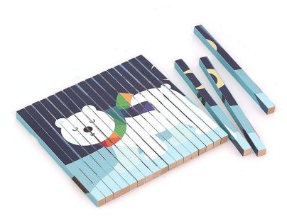 Vilac Drevená 4D skladačka Zvieratká