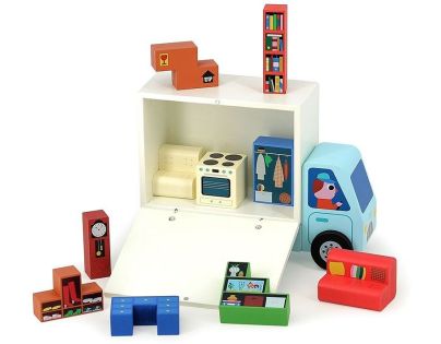 Vilac Drevená logická hra Nalož to správne! Sťahováci