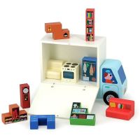 Vilac Drevená logická hra Nalož to správne! Sťahováci 2