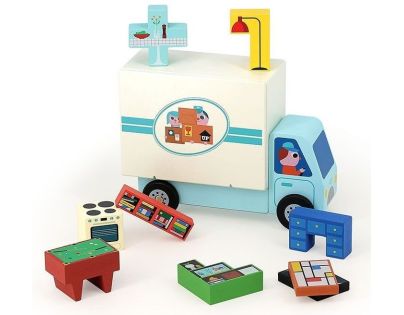 Vilac Drevená logická hra Nalož to správne! Sťahováci