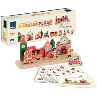 Vilac Drevená logická hra Postav to správne! Město