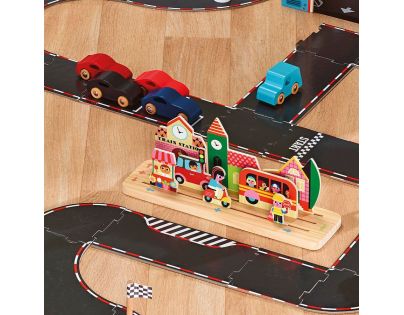 Vilac Drevená logická hra Postav to správne! Město