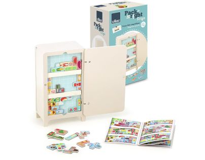 Vilac Drevená magnetická hra Ulož to správne! Chladnička