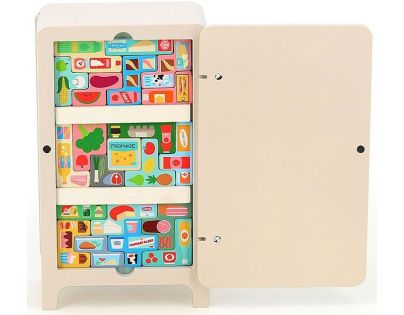 Vilac Drevená magnetická hra Ulož to správne! Chladnička